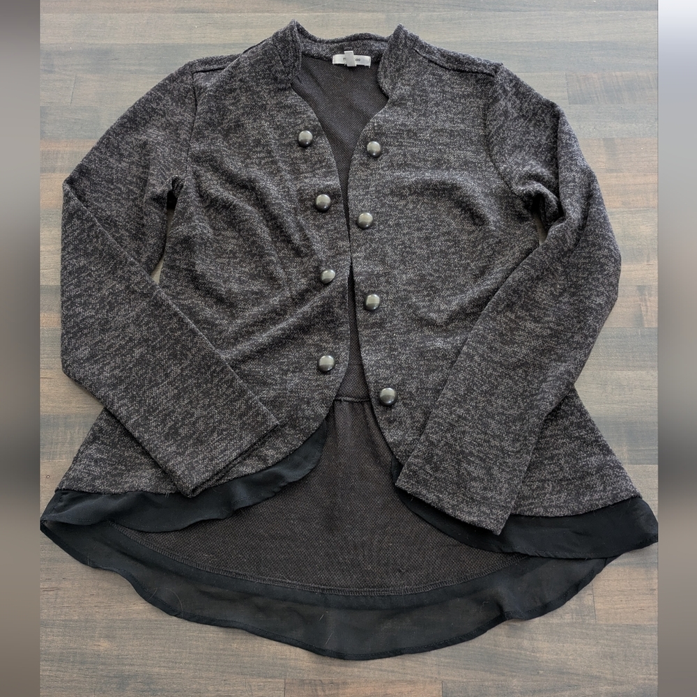 Women's Gray Sweater Blazer